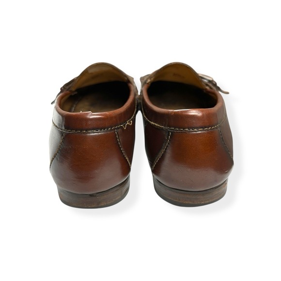Cole Haan Loafers Mens 8.5 Shoes Kiltie Buckle Classic Brown Leather Dress Strap - Picture 6 of 13